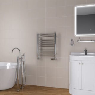 Eastbrook Biava Round Straight Heated Towel Rail - Chrome - Image 3