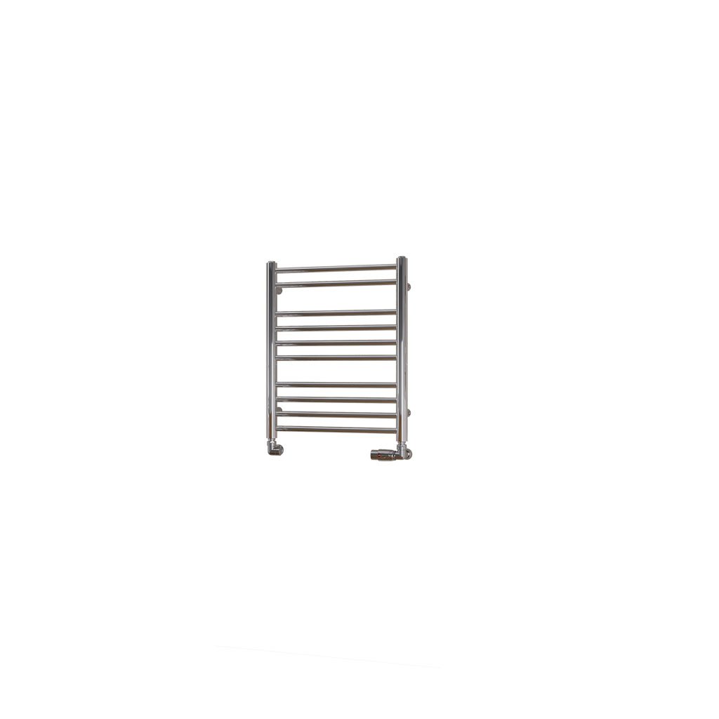 Eastbrook Biava Round Straight Heated Towel Rail – Chrome - 600mm x 500mm