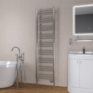 Eastbrook Biava Round Straight Heated Towel Rail - Chrome - Image 9