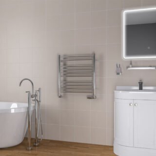 Eastbrook Biava Round Straight Heated Towel Rail - Chrome - Image 4