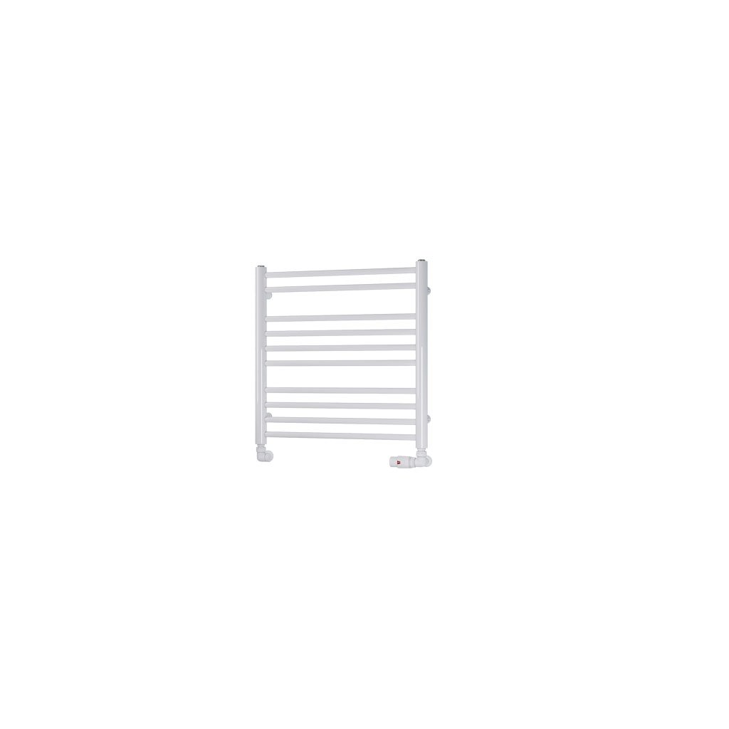 Eastbrook Biava Round Straight Heated Towel Rail – White - 600mm x 600mm