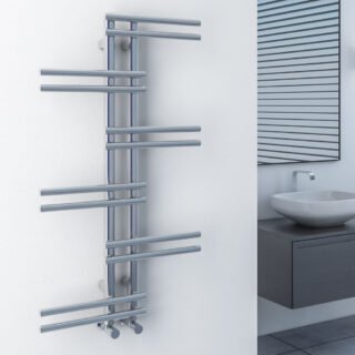 Eastbrook Pesaro Designer Heated Towel Rail - 1005mm x 550mm - Chrome - Image 2