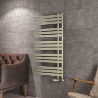 Eastbrook Leonardo Straight Designer Heated Towel Rail - Brushed Brass - Image 4