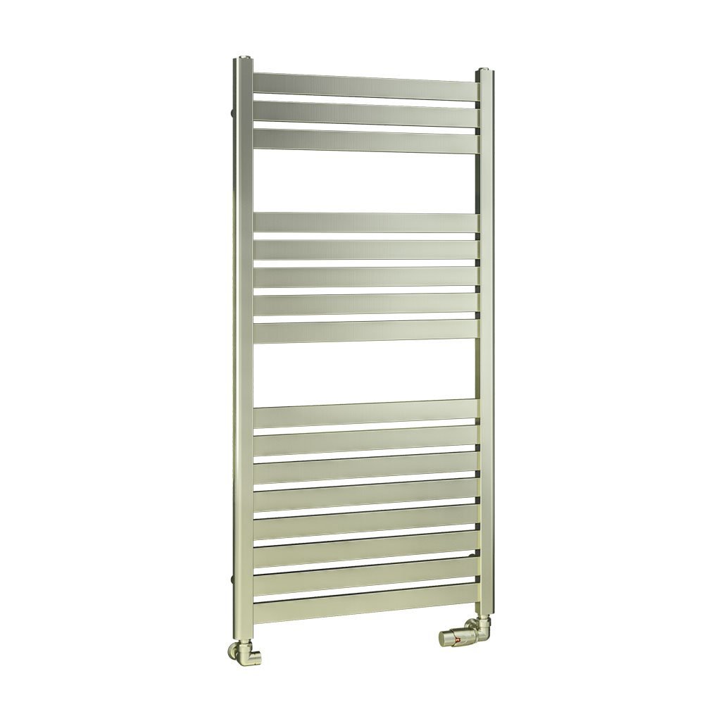 Eastbrook Staverton Straight Designer Heated Towel Rail – Brushed Brass - 1200mm x 600mm