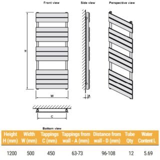 Eastbrook Staverton Tube On Tube Straight Designer Heated Towel Rail - Brushed Brass - Image 5