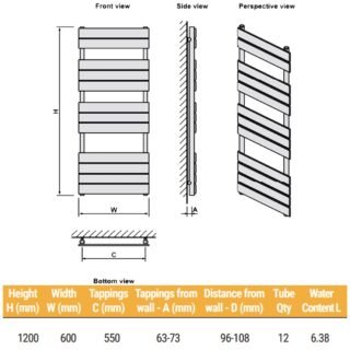 Eastbrook Staverton Tube On Tube Straight Designer Heated Towel Rail - Brushed Brass - Image 6