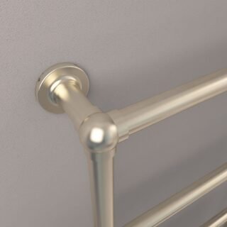 Eastbrook Stour Straight Heated Towel Rail - Brushed Brass - Image 8