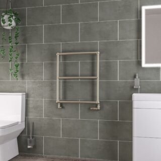 Eastbrook Stour Straight Heated Towel Rail - Brushed Brass - Image 3