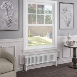 Eastbrook Imperia 2 Column Radiator - Gloss White - Image 2