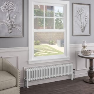 Eastbrook Imperia 2 Column Radiator - Gloss White - Image 3