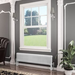 Eastbrook Imperia 3 Column Radiator - Gloss White - Image 3