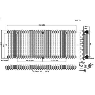 Eastbrook Imperia 3 Column Radiator - Gloss White - Image 19