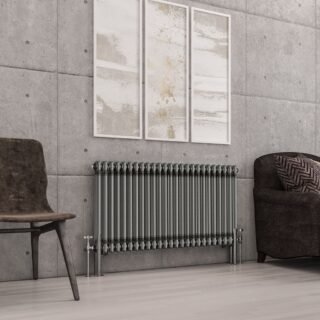 Eastbrook Imperia 2 Column Radiator - Bare Metal - Image 4