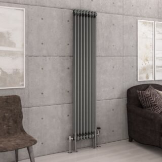 Eastbrook Imperia 2 Column Radiator - Bare Metal - Image 5