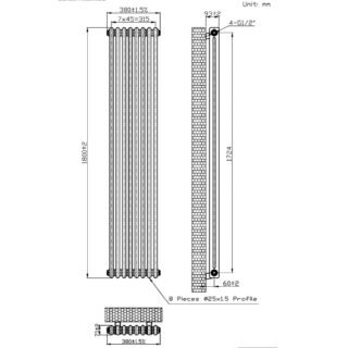 Eastbrook Imperia 2 Column Radiator - Bare Metal - Image 11