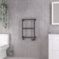 Eastbrook Stour Straight Heated Towel Rail - Matt Anthracite - Image 2