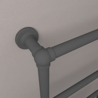 Eastbrook Stour Straight Heated Towel Rail - Matt Anthracite - Image 8