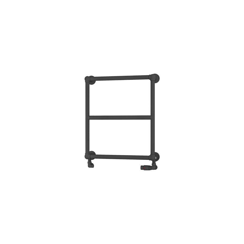 Eastbrook Stour Straight Heated Towel Rail – Matt Anthracite - 690mm x 600mm