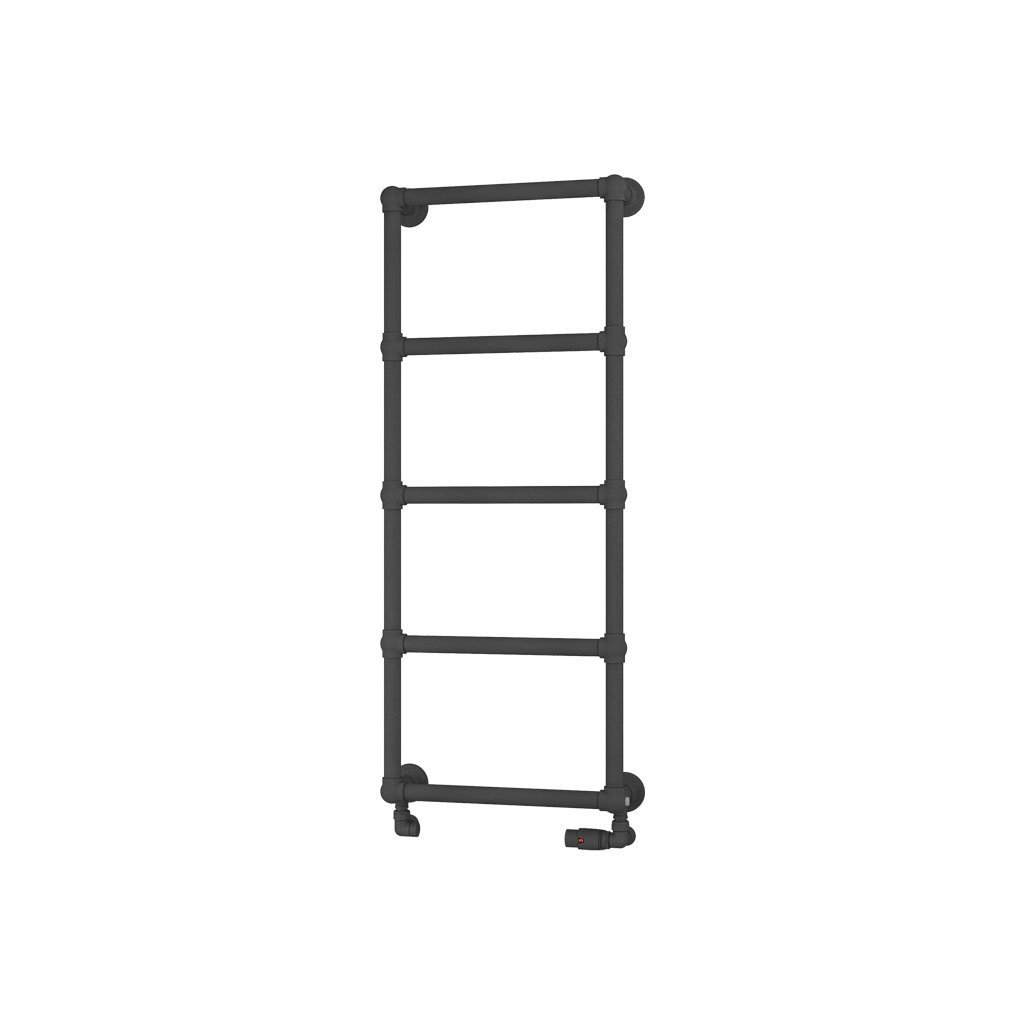 Eastbrook Stour Straight Heated Towel Rail – Matt Anthracite - 1195mm x 500mm