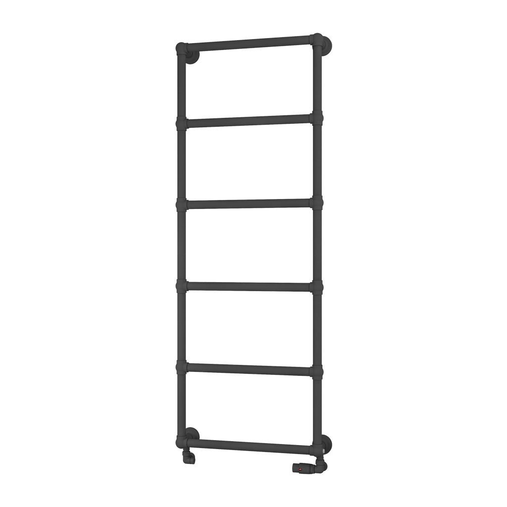 Eastbrook Stour Straight Heated Towel Rail – Matt Anthracite - 1550mm x 600mm
