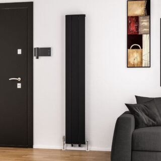 Eastbrook Trent Aluminium Designer Radiator - Matt Black - Image 2