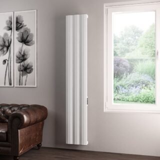 Eastbrook Derwent Dry Element Aluminium Designer Radiator - Matt White - Image 2
