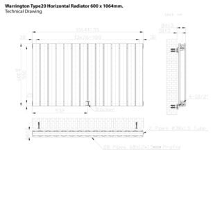 Eastbrook Warrington Type 20 Designer Radiator - Matt Black - Image 16