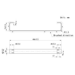 Eastbrook Charlton/Rosano Towel Hanger - Brushed Brass - Image 8