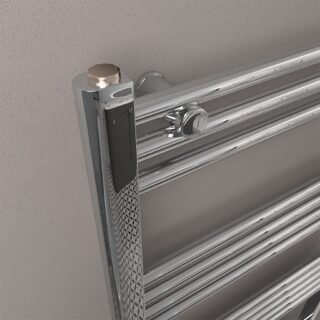 Eastbrook Wendover Straight Heated Towel Rail - Chrome - Image 7