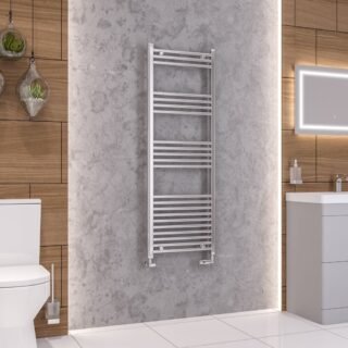 Eastbrook Wendover Straight Heated Towel Rail - Chrome - Image 4