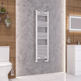 Eastbrook Wendover Straight Heated Towel Rail - Gloss White - Image 3