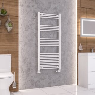 Eastbrook Wendover Straight Heated Towel Rail - Gloss White - Image 5