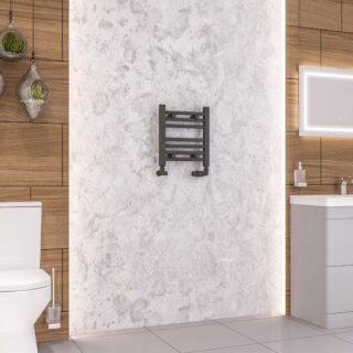 Eastbrook Wendover Straight Heated Towel Rail - Matt Anthracite - Image 2