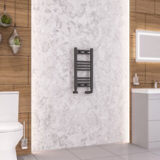 Eastbrook Wendover Straight Heated Towel Rail - Matt Anthracite - Image 3