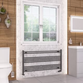 Eastbrook Wendover Straight Heated Towel Rail - Matt Anthracite - Image 6