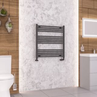 Eastbrook Wendover Straight Heated Towel Rail - Matt Anthracite - Image 11