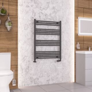 Eastbrook Wendover Straight Heated Towel Rail - Matt Anthracite - Image 16