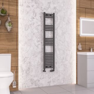 Eastbrook Wendover Straight Heated Towel Rail - Matt Anthracite - Image 19
