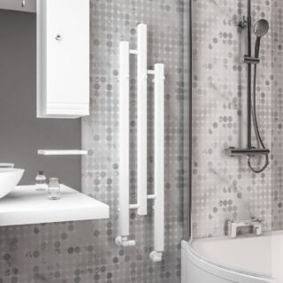 Eastbrook Conwy Designer Radiator - 1200mm x 260mm - Matt White - Image 3