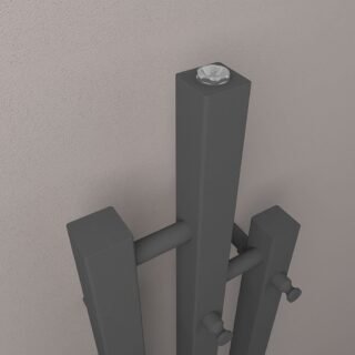 Eastbrook Conwy Designer Radiator - 1200mm x 260mm - Matt Anthracite - Image 4