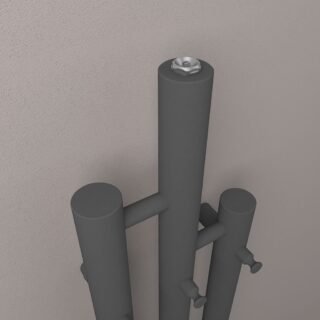 Eastbrook Portchester Designer Radiator - 1200mm x 260mm - Matt Anthracite - Image 4