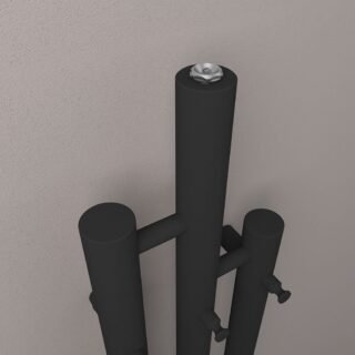 Eastbrook Portchester Designer Radiator - 1200mm x 260mm - Matt Black - Image 4