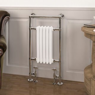 Eastbrook Avon Heated Towel Rail - 960mm x 500mm - Chrome/White - Image 2