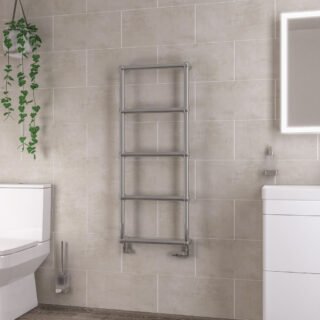 Eastbrook Stour Straight Heated Towel Rail - Chrome - Image 4