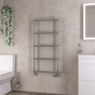Eastbrook Stour Straight Heated Towel Rail - Chrome - Image 5