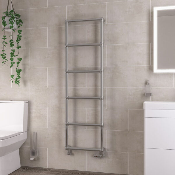Eastbrook Stour Straight Heated Towel Rail - Chrome - Image 6