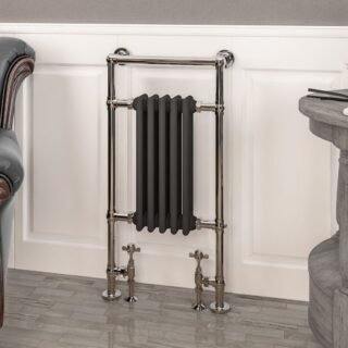 Eastbrook Avon Straight Heated Towel Rail - Chrome/Matt Anthracite - Image 3
