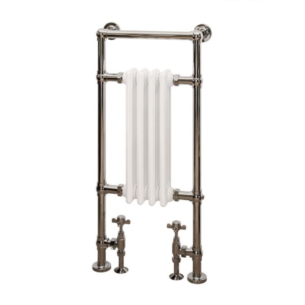 Eastbrook Avon Straight Heated Towel Rail - 960mm x 429mm - Chrome/Gloss White