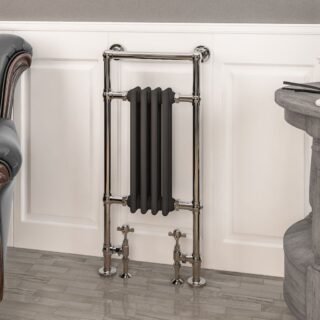 Eastbrook Avon Straight Heated Towel Rail - Chrome/Matt Anthracite - Image 2