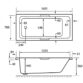 Eastbrook Portland Single Ended Bath With Twin Grip - No TH - White - Image 4